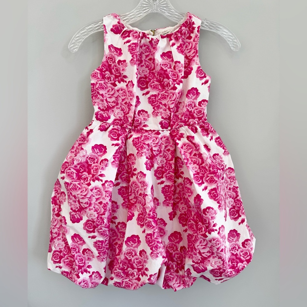 Crewcuts Pink and White Floral Puffer Party Dress